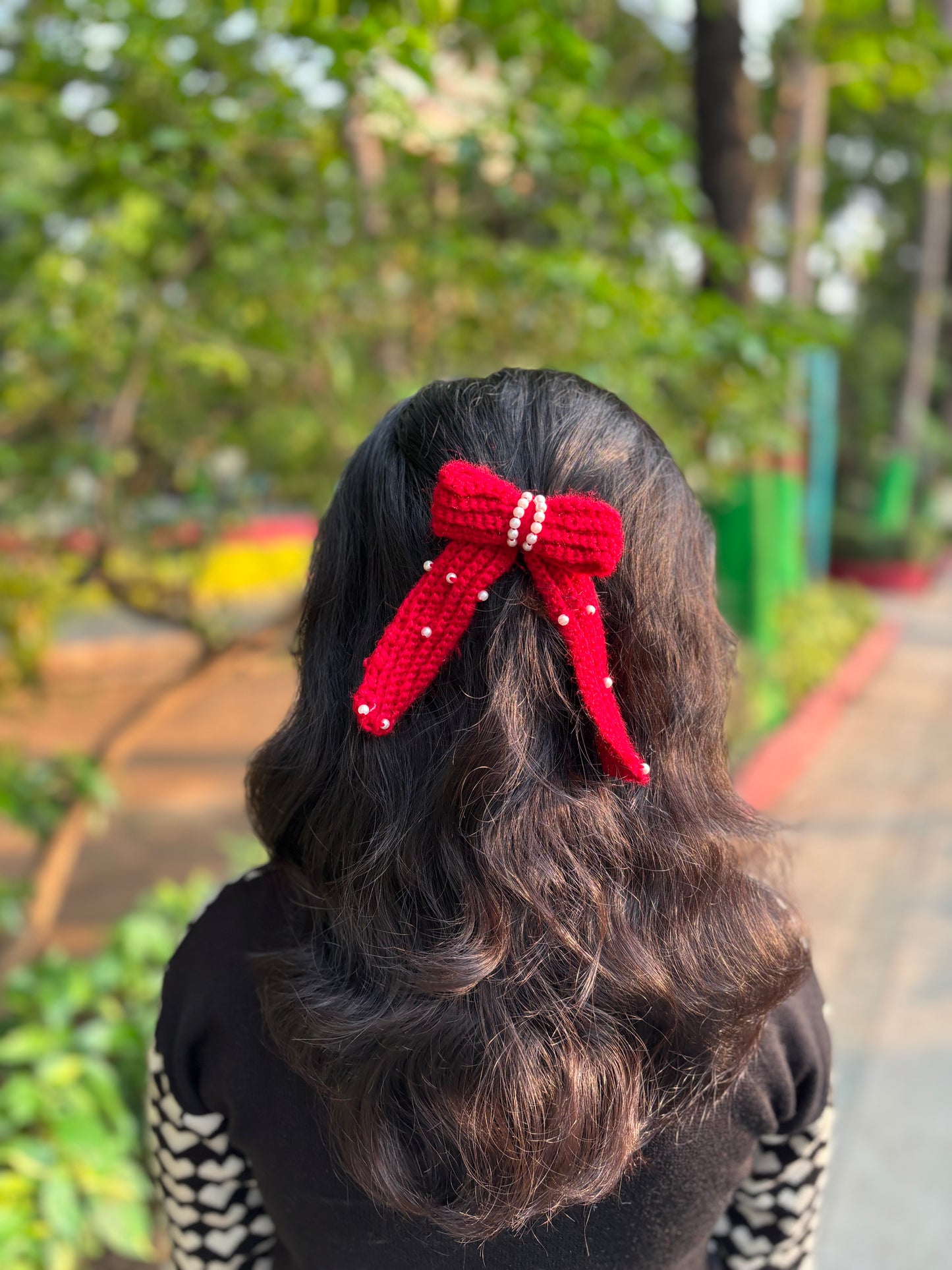 Red Bow Hair clip