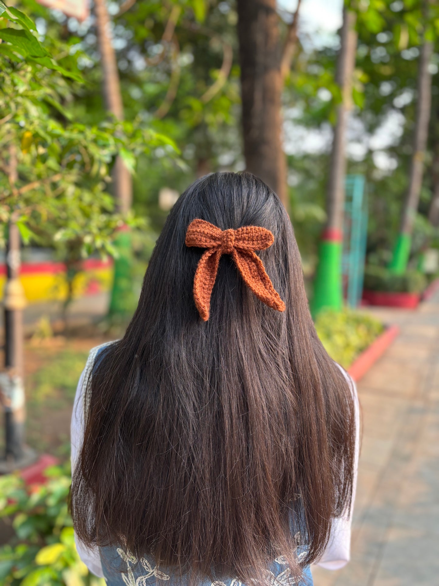 Brown Bow Hair clip