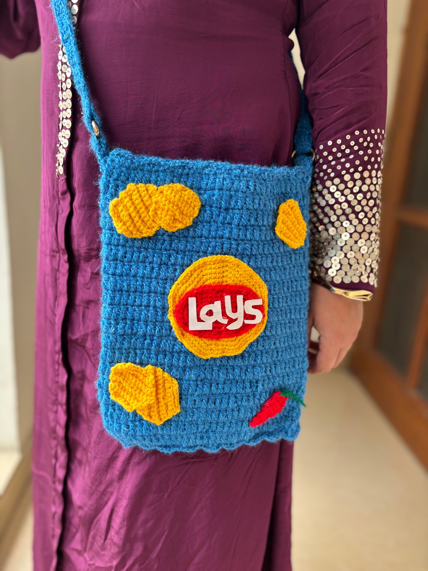 Lay's inspired sling Bag