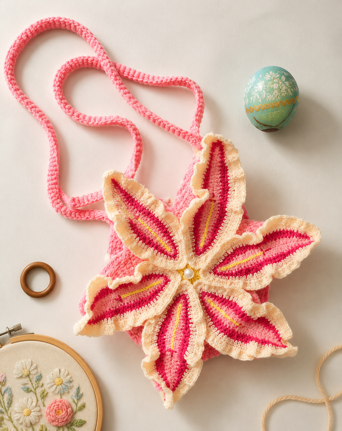 Lily flower sling Bag