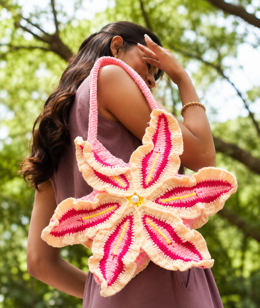 Lily flower sling Bag