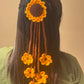 Fringe Sunflower Hair Clip