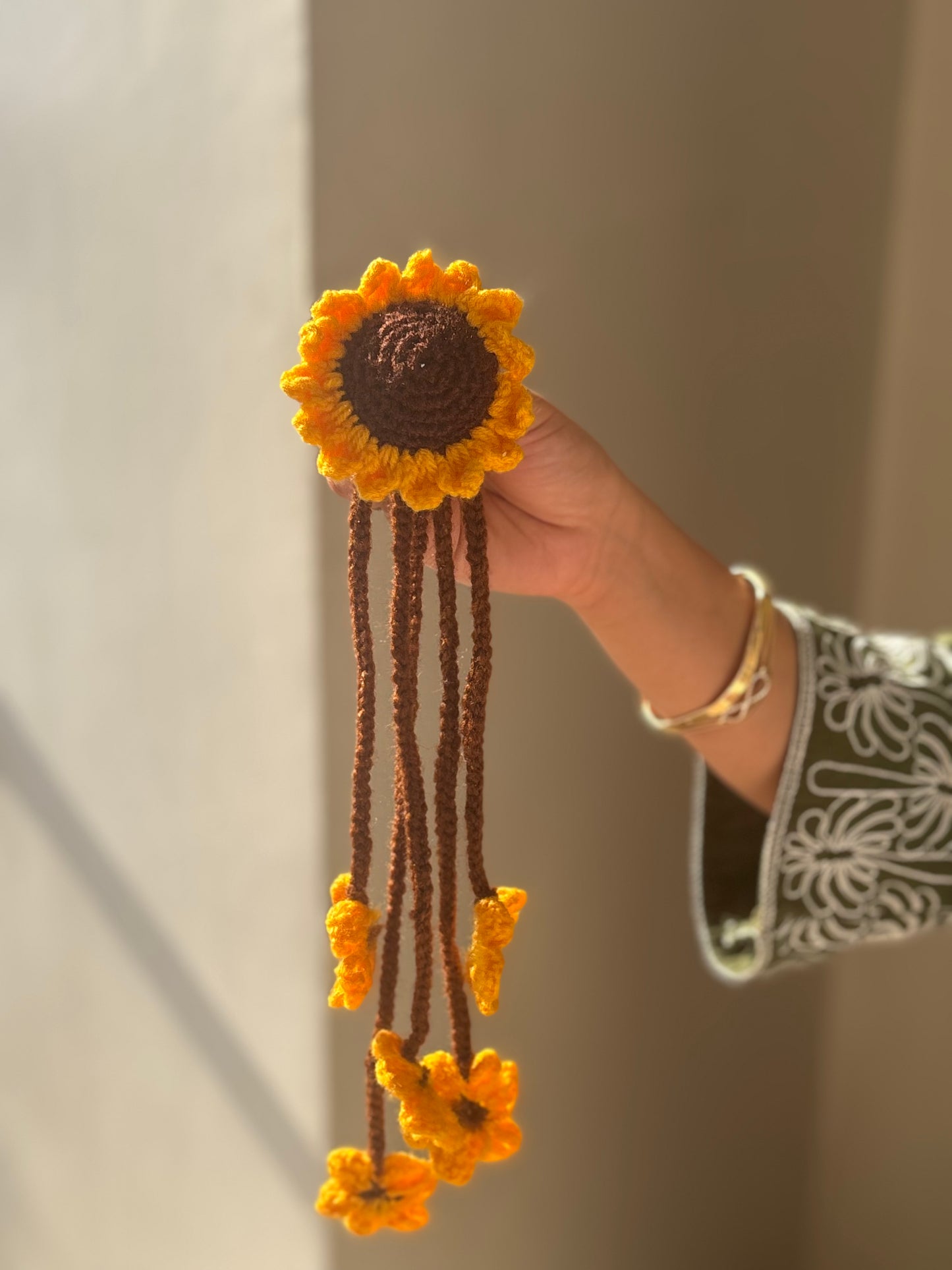 Fringe Sunflower Hair Clip