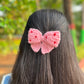 Pink bow Hair clip