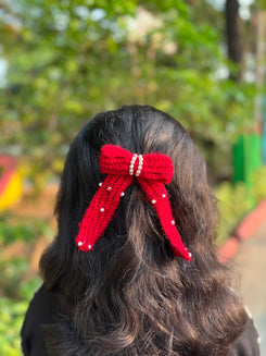 Red Bow Hair clip