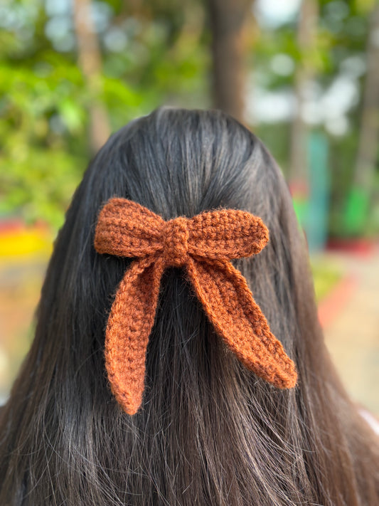 Brown Bow Hair clip