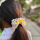 Yellow and White Scrunchy