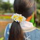 Yellow and White Scrunchy