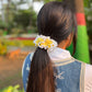 Yellow and White Scrunchy