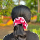 Pink and White scrunchy
