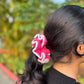 Pink and White scrunchy