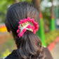 Gajra Scrunchy white and pink