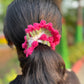 Gajra Scrunchy white and pink