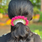 Gajra Scrunchy white and pink