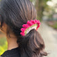 Gajra Scrunchy white and pink