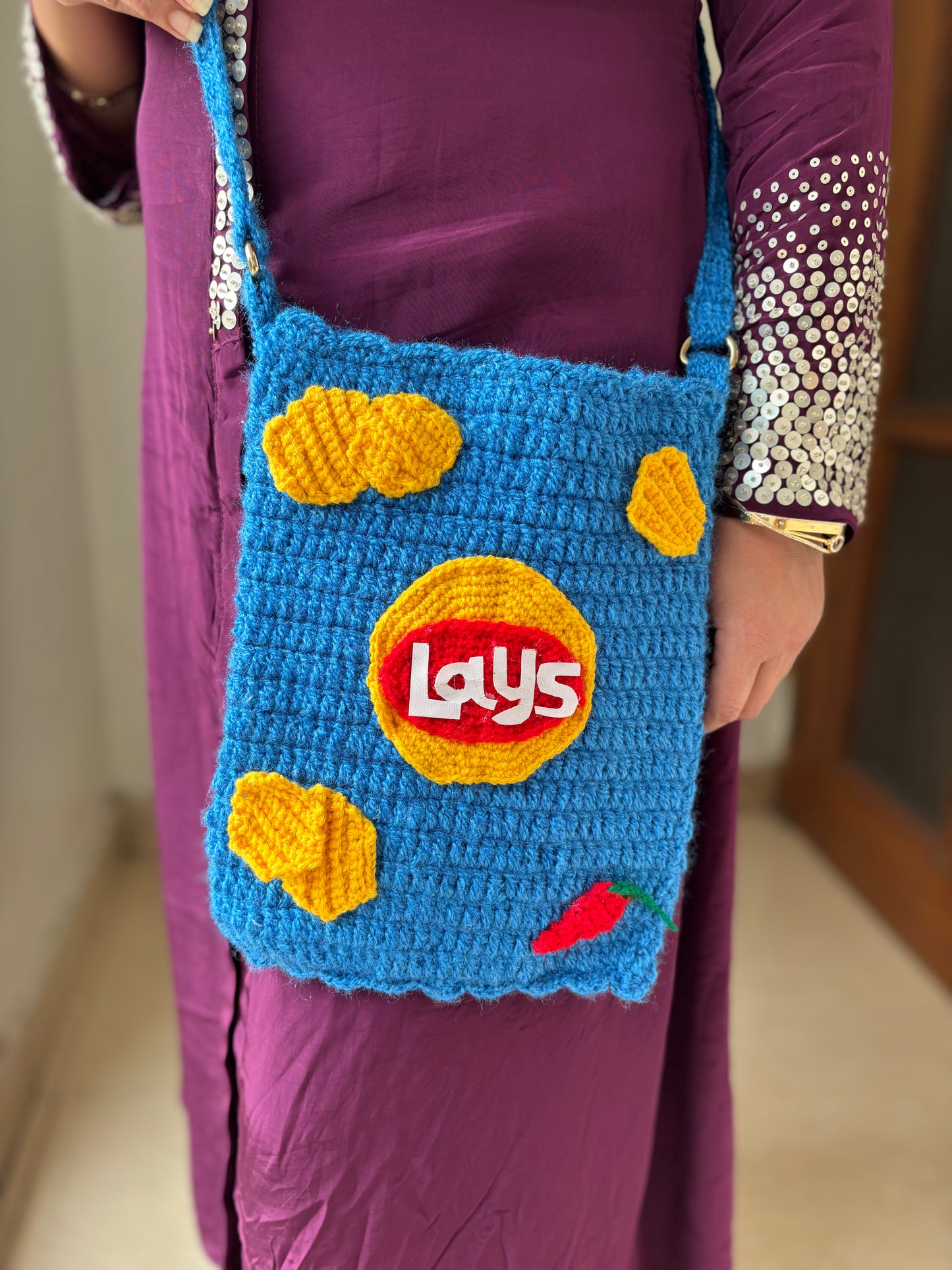 Lay's inspired sling Bag