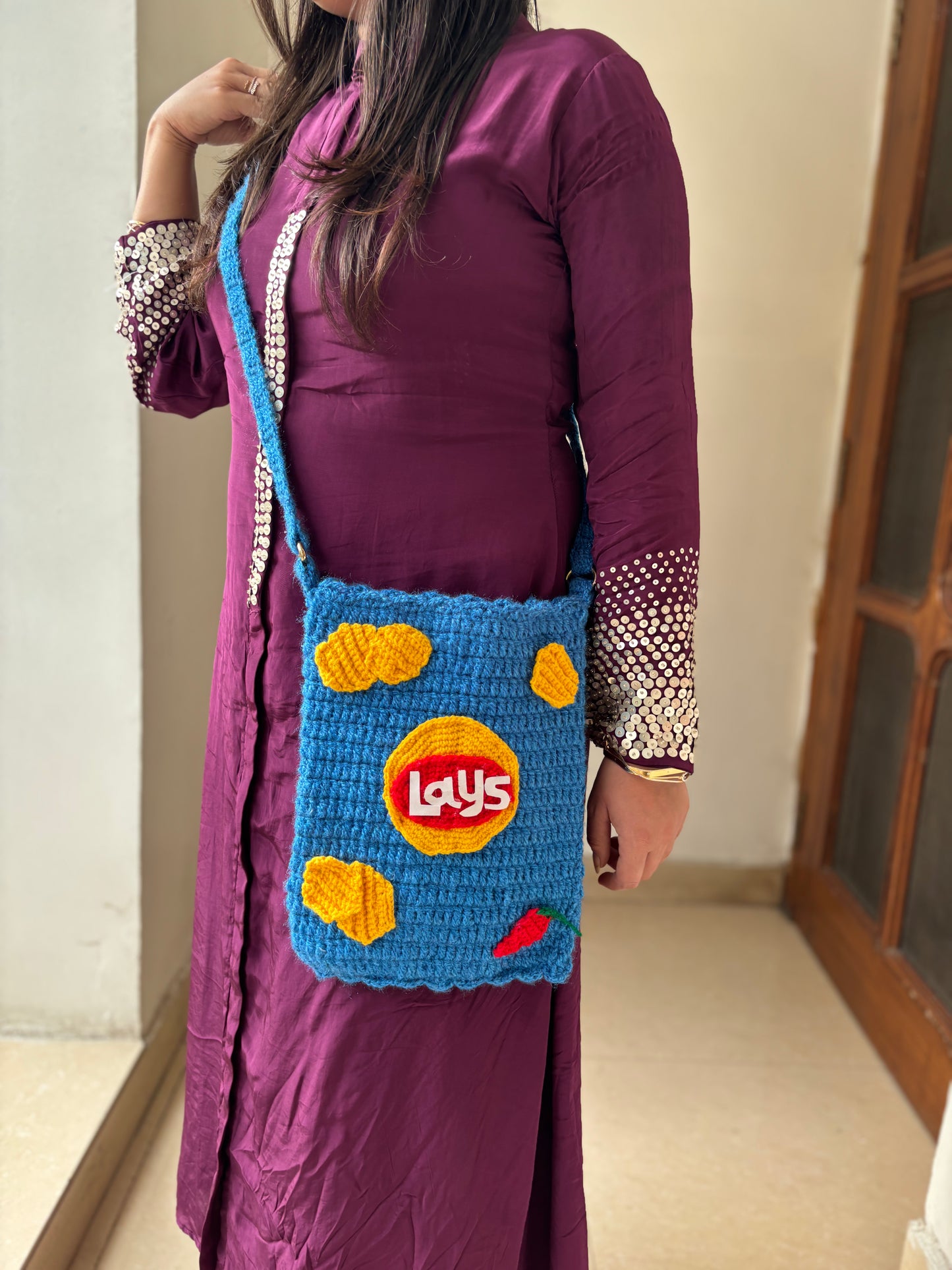 Lay's inspired sling Bag