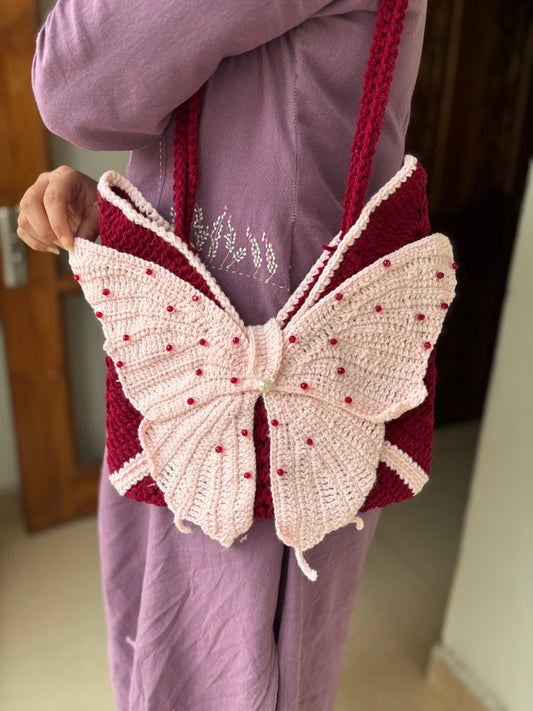 Butterfly Bag- Maroon