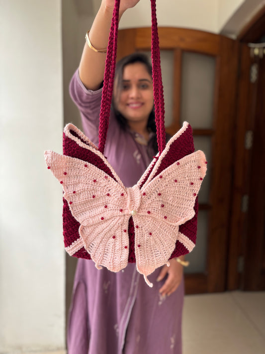 Butterfly Bag- Maroon