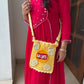 Lays inspired sling bag- Yellow