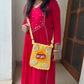 Lays inspired sling bag- Yellow