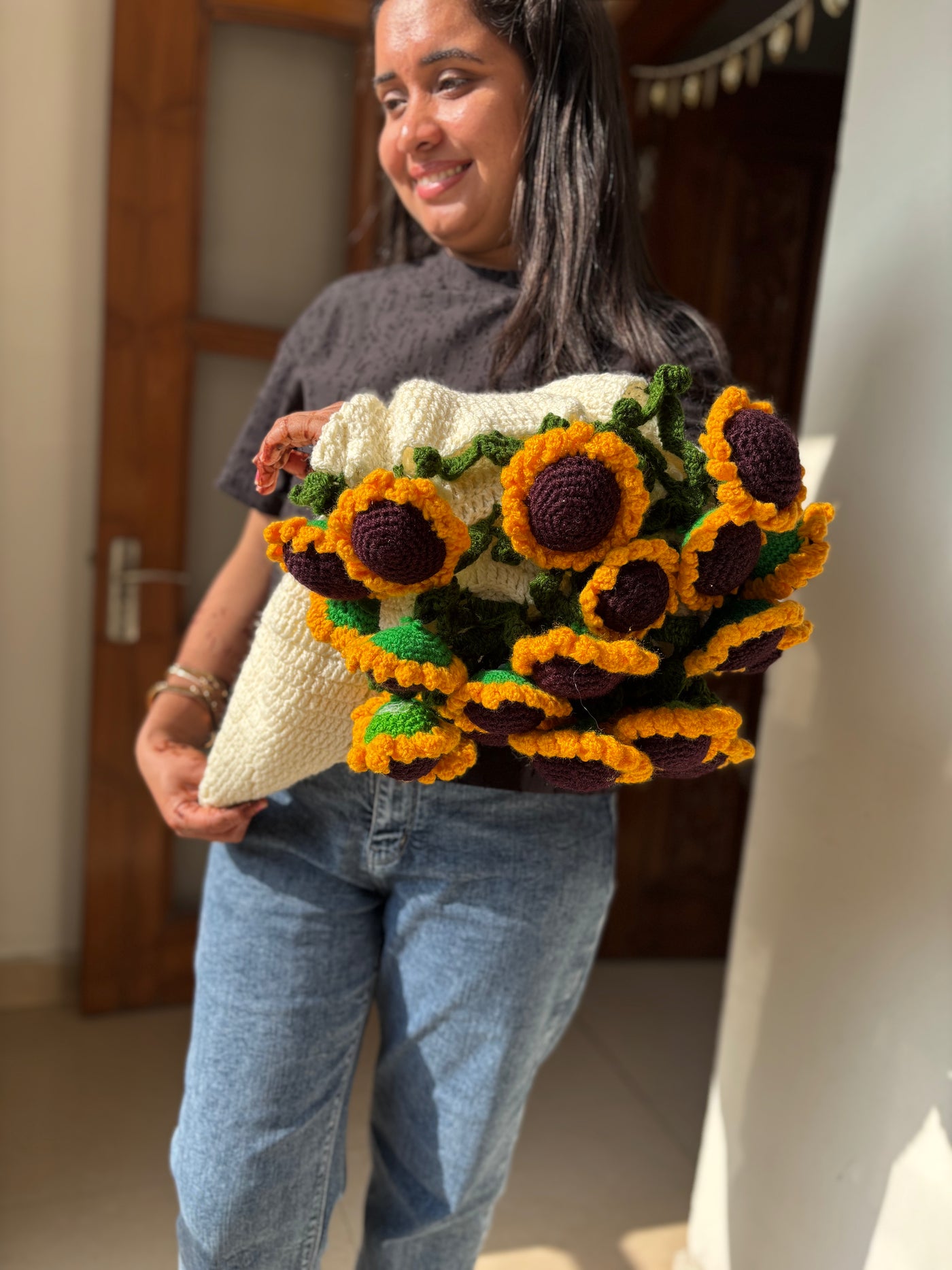 Sunflower  bouquet Blanket