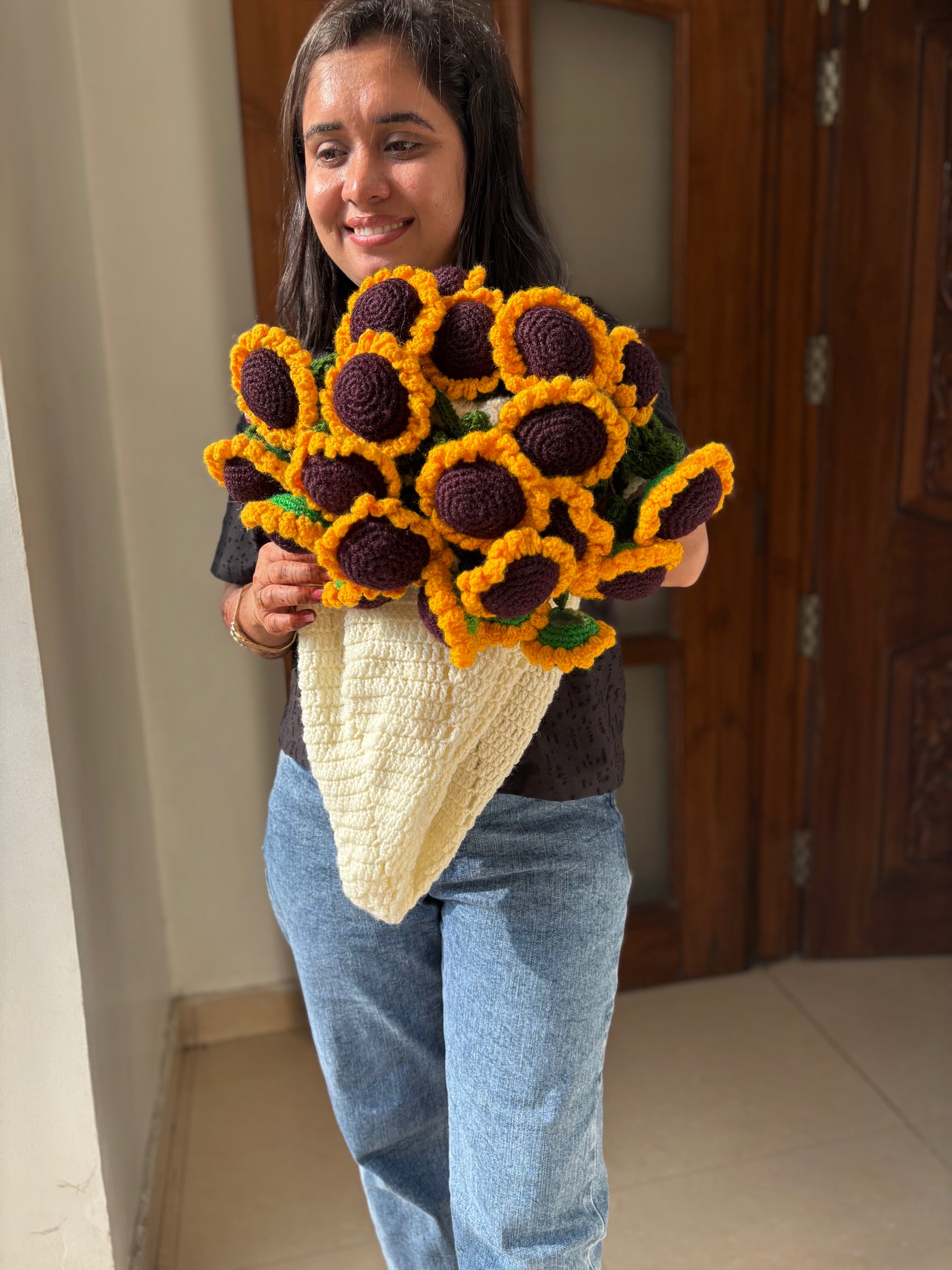 Sunflower  bouquet Blanket