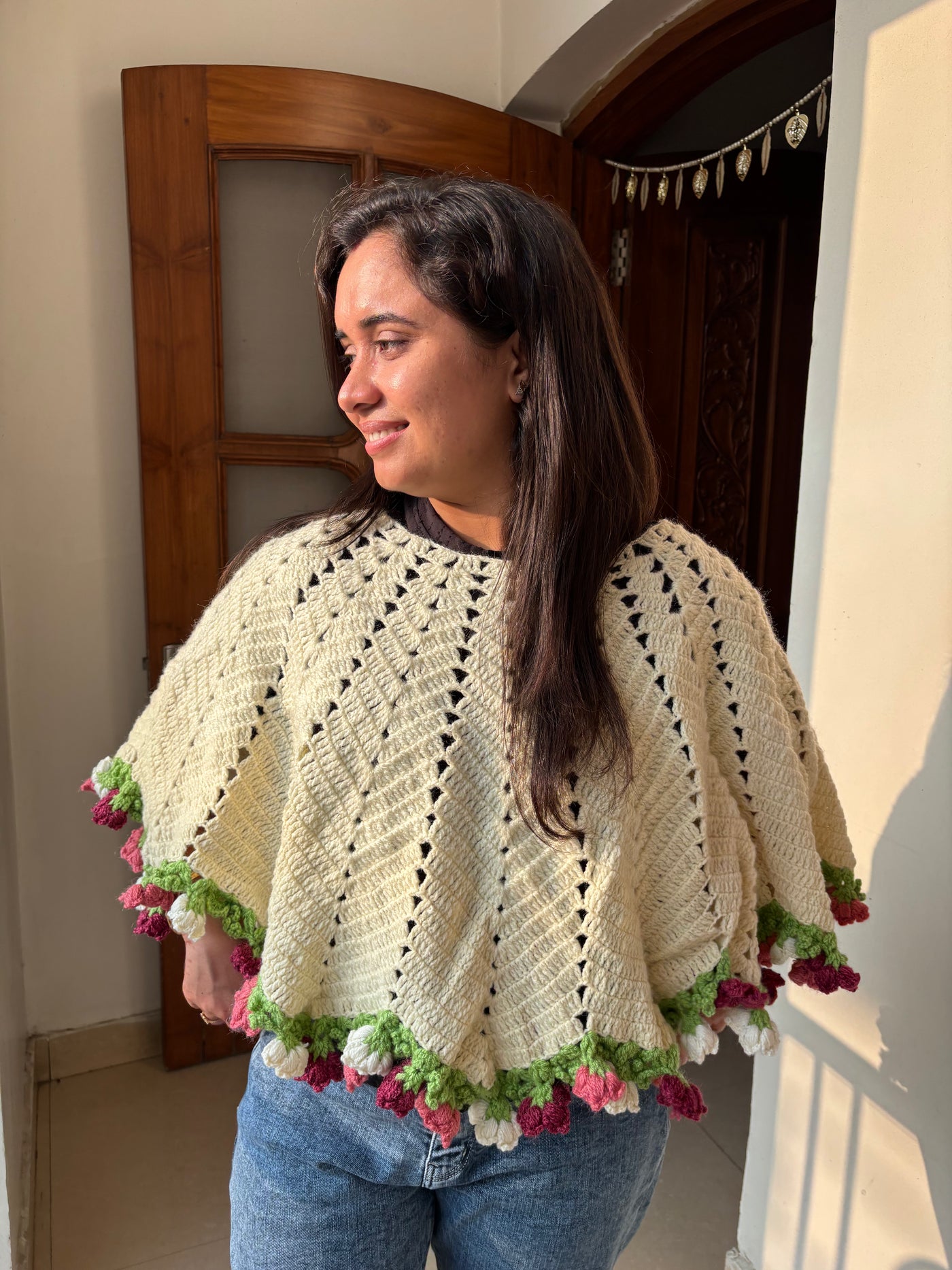 Floral Poncho