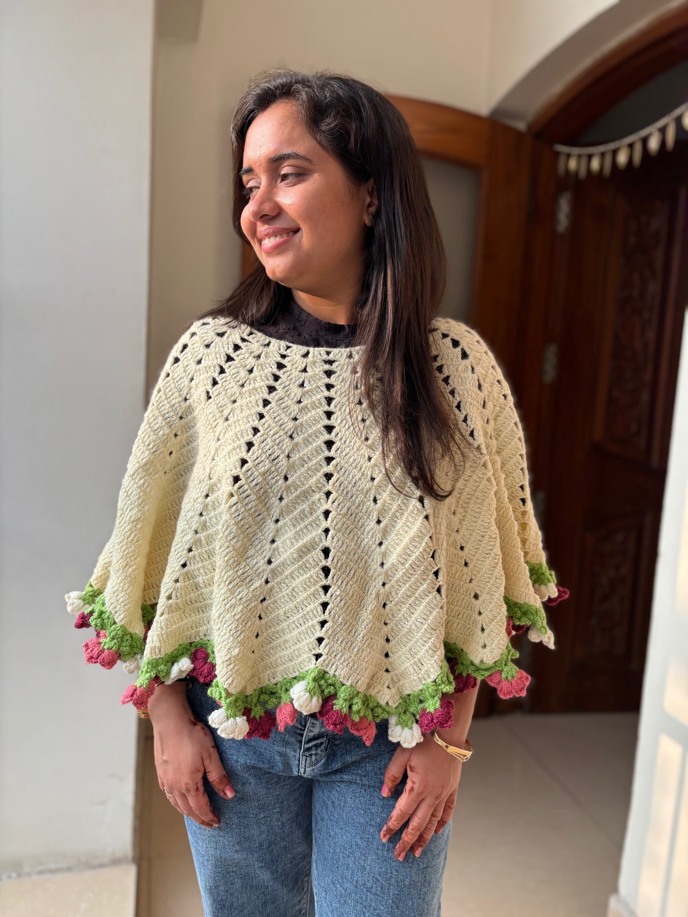 Floral Poncho