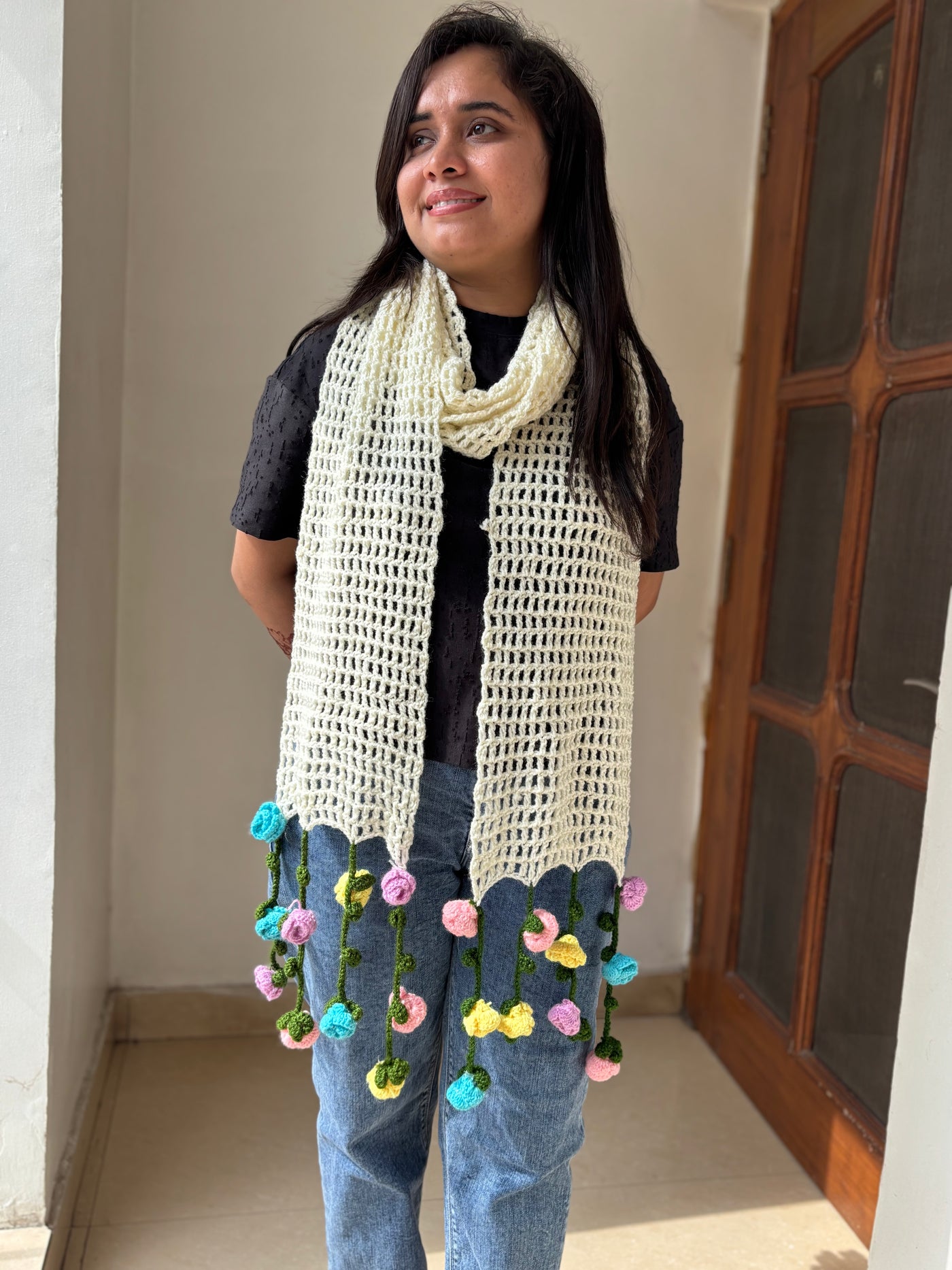 Floral Hanging scarf